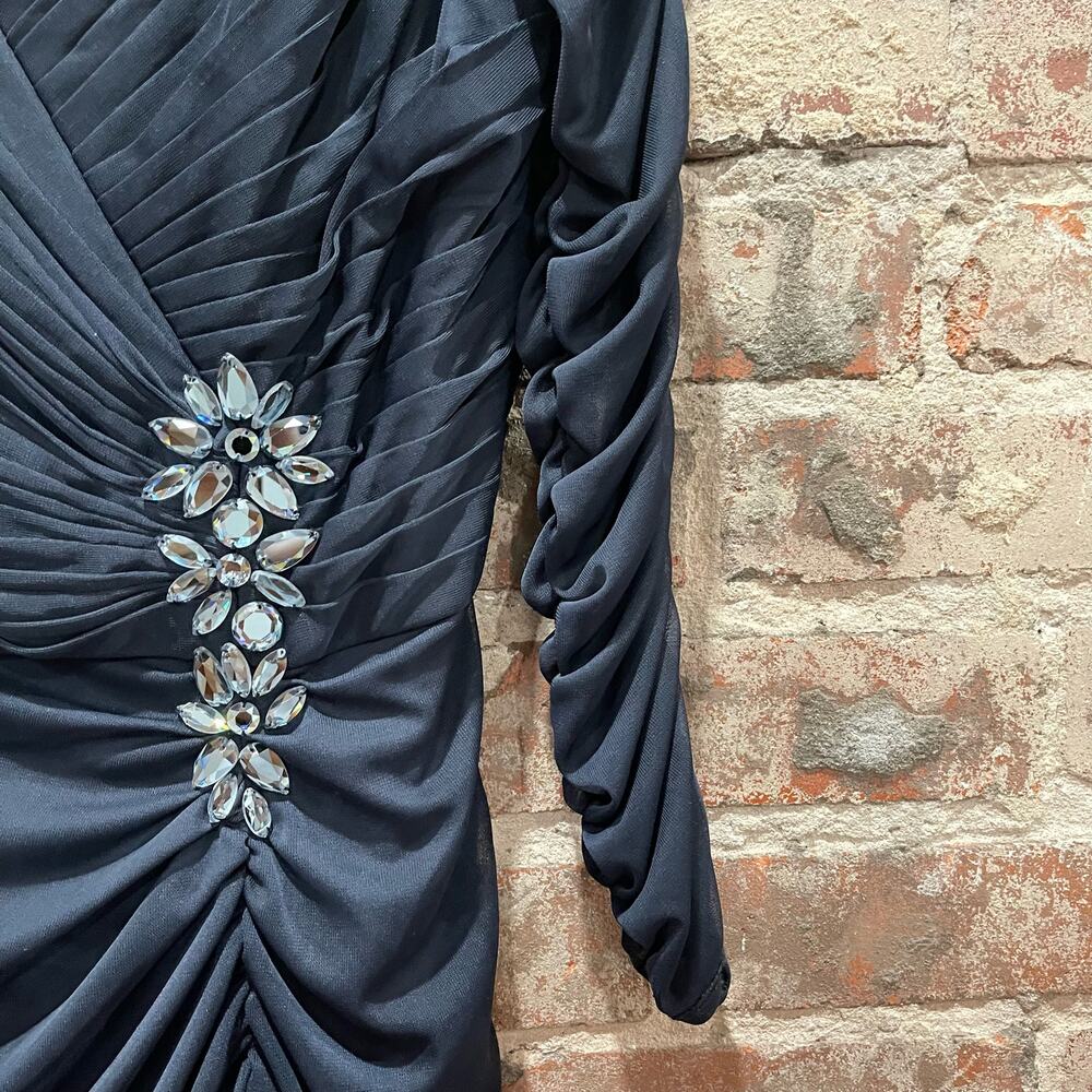 Adrianna Papell Ruched Chiffon Formal Maxi Dress‎ Size 4 - Picture 8 of 14